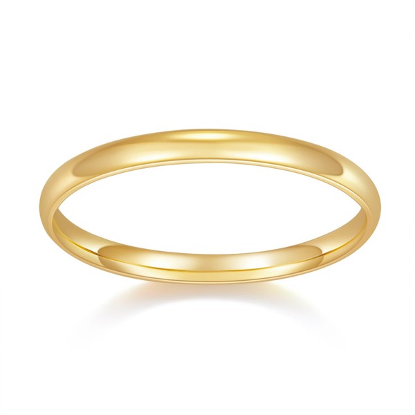 MINDDHA 14K Gold Plated Rings Set for Women, Stackable Thin