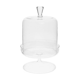 AREOhome HomArt 3851-0 Vera Glass Dome and Pedestal, 7.25-inch Height