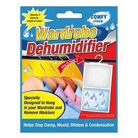 COMFY CLEAN Hanging Wardrobe Dehumidifier | Stops moisture damp mould mildew & condensation | 230g each (1)