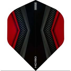 PENTATHLON RED/BLACK HD150 Standard Dart Flights - 150 Micron 5 sets 15 flights