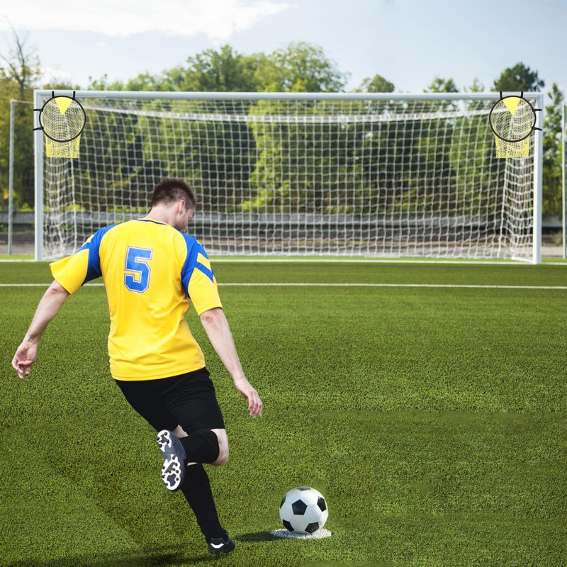 MOLHEM Foldable Football Goal Net 2 Pack, Durable & Portable