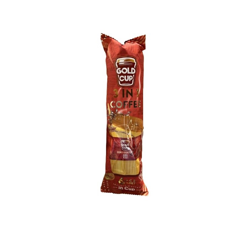 Gold Cup 3 in 1 Instant Coffee, Strong Flavor, Quick