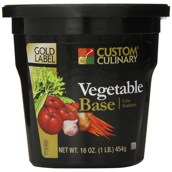 Custom Culinary Gold Label Low Sodium Base, Vegetable, 1 Pound