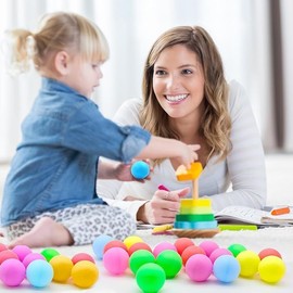 Udbrud Pack of 30 Colourful Table Tennis Balls, Mixed Colour Fun Balls Training Ping Pong Balls 40 mm Premium Training Table Tennis Ball for Vocational Training Pitching Machine Games Gifts