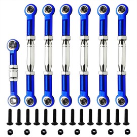 XZSNLYZ Adjustable Aluminum Upgrade Parts Turnbuckles/Camber Links for Traxxas 1/10 Slash 2WD 4X4/Hoss 2WD 4X4/Rustler 2WD 4X4/Stampede 2WD 4X4 RC Truck,7 Pieces(Navy Blue)