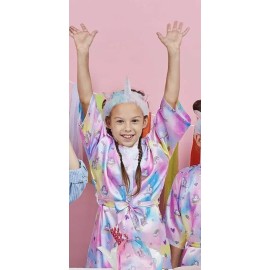 Jecery Girls Size 14 Spa Set: Robe, Headband, And Mask. Size 14