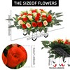 QSBOFOST Artificial Cemetery Flowers for Grave,Headstone Flower Saddle for Tombstone