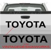 Toyota 90 - 96 TOYOTA TAILGATE BLACK Vinyl Decal Sticker