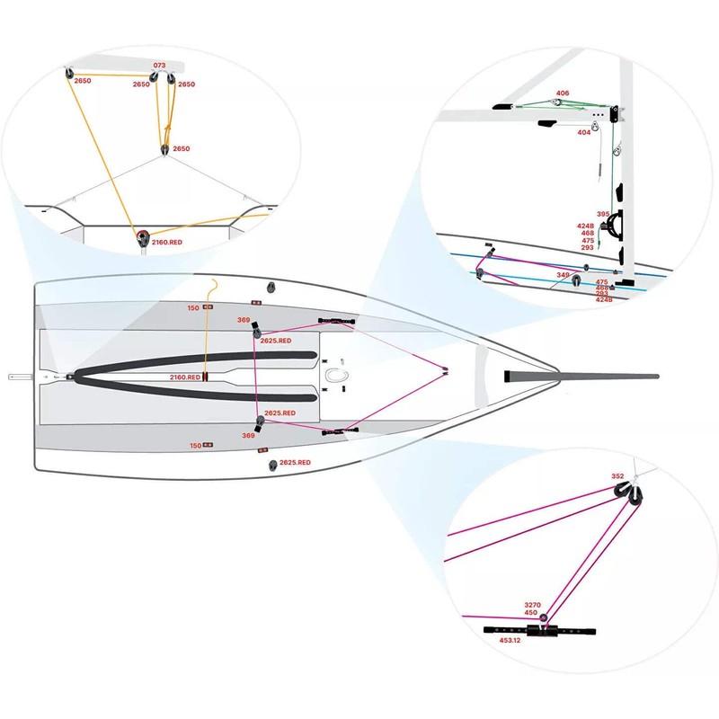 HARKEN Sailing Dinghy Boat & Yachting - 90 Degree Fixed