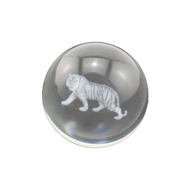 Speed Mao Beautiful Crystal Glass Crystal Ball Tiger Base 2.0