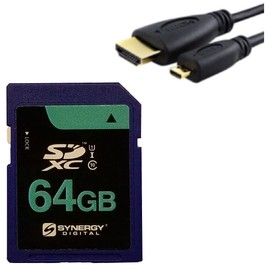 Accessory Kit Compatible with Synergy Digital, Works with Sony ALPHA A9 II MIRRORLESS Digital Camera includes: HDMI6FMC AV & HDMI Cable, SY-SD64GB Memory Card