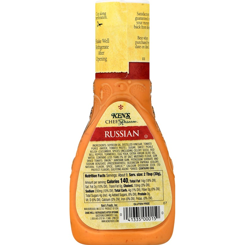 Ken's Steak House Chef's Reserve Russian Dressing (9 Ounce (Pack
