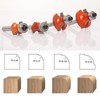 Sinoprotools 4Pcs Round Over Router Bits 1/4 Shank, Roundover Beading