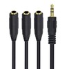 Qaoquda 3.5mm Stereo Audio Splitter Cable 1FT Gold Plated 3.5mm