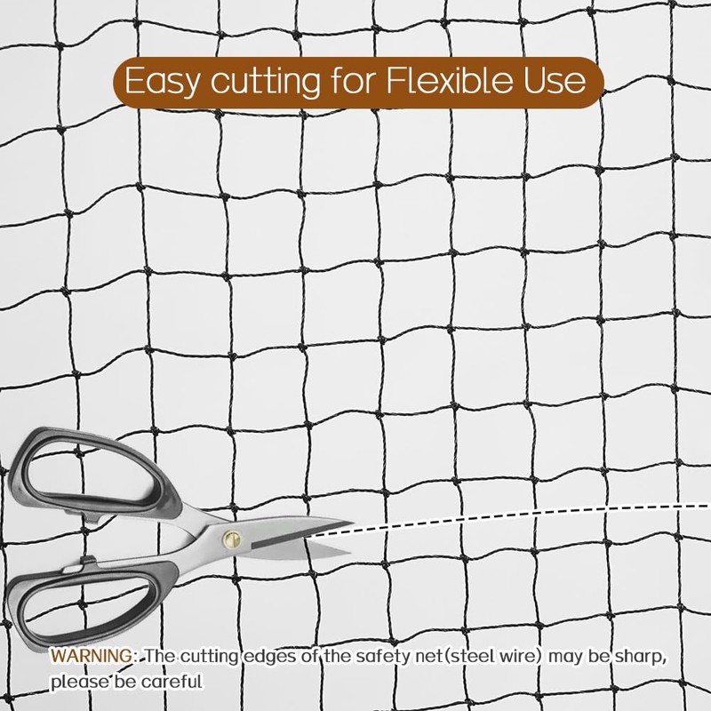 Morimoe Cat Balcony Net, Steel Wire Reinforced, Anti-Fall Fence, Safety