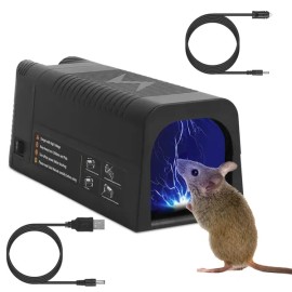FCJ Rechargeable 1800V High Voltage Electric Rodent Zapper Indoor Home Pest Control Killer Reusable Mice Trap Smart Rat KillerType: Rat Trap