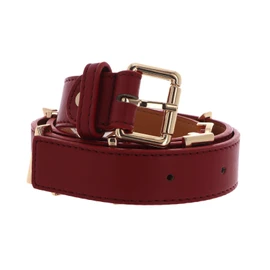 VALENTINO Emma Winter Belt W110 Rosso / Oro - Can be Shortened, Rosso / Oro