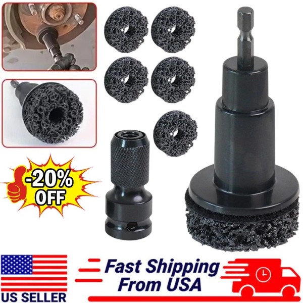 Unbranded Wheel Stud Cleaner Wheel Hub Resurfacing Kit Portable Rust