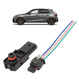 Attisfiera MAP brake booster pressure sensor and pre-wired 3-pin connector kit V10721500 5Q0906207 829006 4F0973703 for A1 A3 A4 A5 A6 A7 Q5 A8 Q3 Q7 Q8 TT