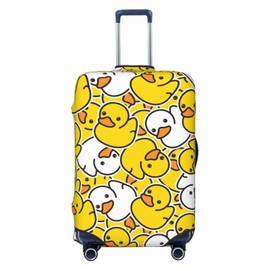 Lukbfall Cartoon Duckies Luggage Suitcase Covers Elastic Washable Cute Rubber Ducks Luggage Protector Travel Suitcase Protective Cover For Kid And Adult, M (Fit 22-24 Inch Luggage)
