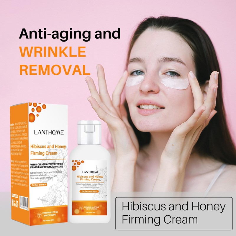 Hibiscus and Honey Firming Cream, Anti-aging Collagen Face Cream, Moisturising