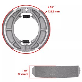 Caltric Front Brake Pads & Rear Brake Shoes for Suzuki GZ250 Marauder 250 1998-2010