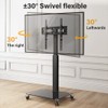 WKWKER Rolling TV Stand Mobile TV Stand for 27-65 inch