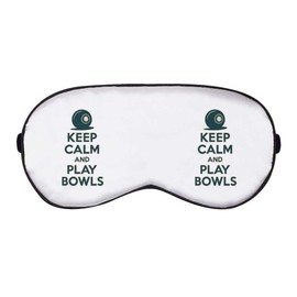 Azeeda 'Bleib ruhig und spiele Bowls' Schlaf- / Reise-Augenmaske (EY00030276)