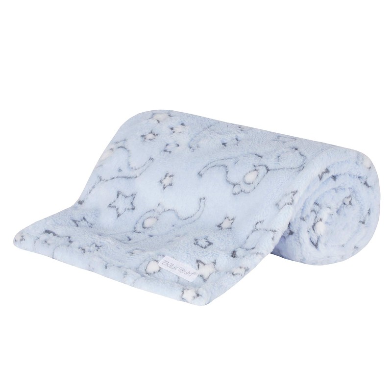 Elephant Design Comforter Babies Soother Blanket (Blanket - Blue)