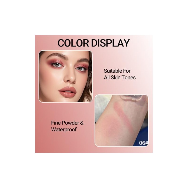 Erinde Monocromo Sombras Para Ojos Matte, Resistente al Agua, E06