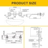 Wall-Mounted Bathroom Sink Faucet Brushed Nickel Waterfall Bathroom Faucet Solid