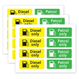 24 Pcs Diesel Stickers and Petrol Stickers Fuel Cap Reminder Labels Car Label for Fuel Cap & Tank（70x25 mm）