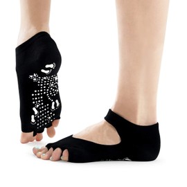 SOX TOWN Yoga Socks with Half Toe Non-Slip Toeless for Women Pure Pilates Barre Ballet Dance Barefoot Workout