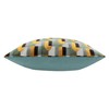 Paoletti Keela Geometric Cut Velvet Cushion Cover, Gold/Blue