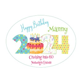 Birthday Year Cruise Ship Door Magnet Decoration Customized for your Stateroom Door on your Cruise, Carnival, Royal Caribbean, Norwegian, etc