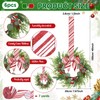 Suncalla 6 Pcs Christmas Kitchen Cabinet Wreaths Bulk, Red, White