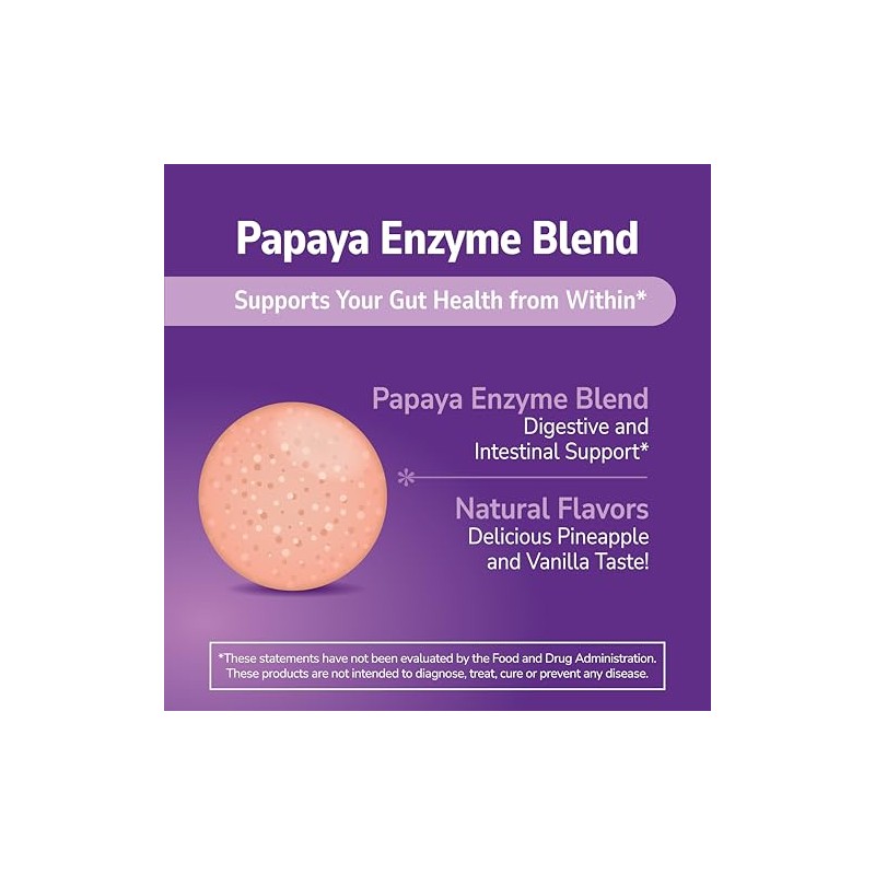 21st Century Papaya Enzyme Chewable Tablets, 100 Count