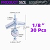 Swpeet 120Pcs 30 Set 1/8 Inch Toggle Bolts and Wing