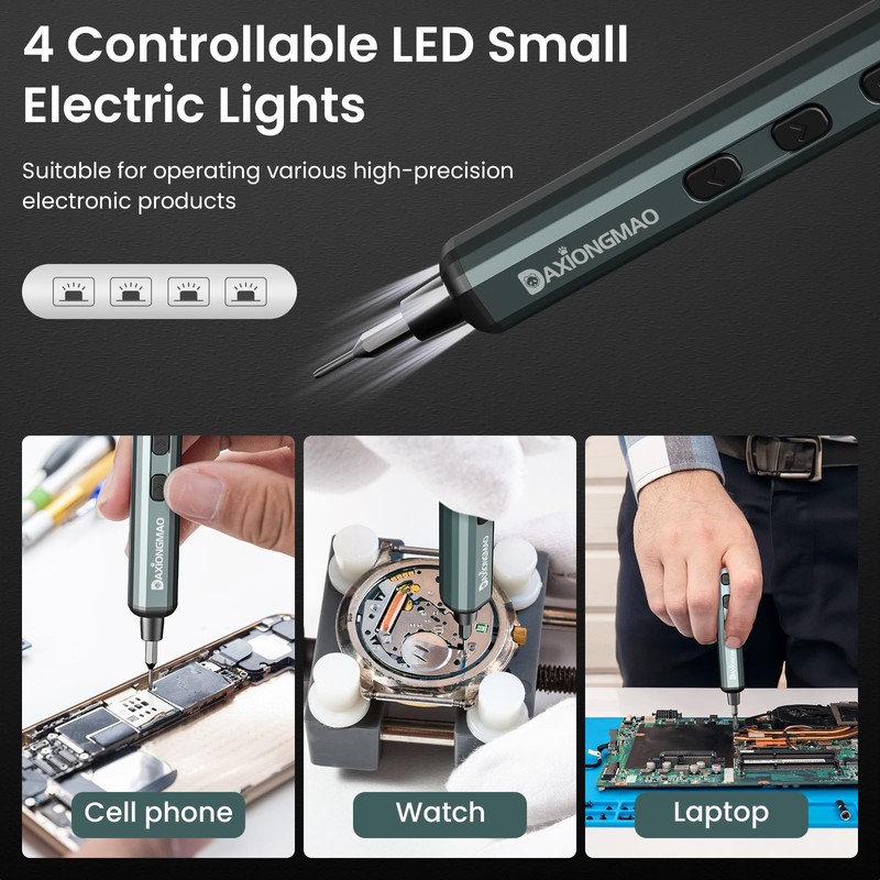 70-in-1 Cordless Electric Screwdriver Set with 64 S2 Steel Bits: