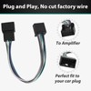 RED WOLF Car Radio Add Amplifier Subwoofer T-Harness Adapter Connector