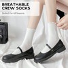 3 Pairs Ruffle Socks Women Casual Cute Ankle Socks Breathable