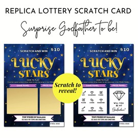 Zoschie Will You Be My Godfather Proposal Card, Lottery Scratch Off Card, Godfather Proposal Gifts, Will You Be My Godparents Proposal, Godparents Present Proposal Idea