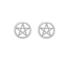 RUIZHEN Supernatural Star Pentagram Pentacle Stud Earrings Wicca Pagan Jewelry
