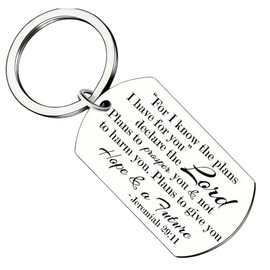 Christian Keychain Jeremiah 29:11 Inspirational Keychains Motivational Key Chains Cross keychain Bible Verse Keychain Jesus
