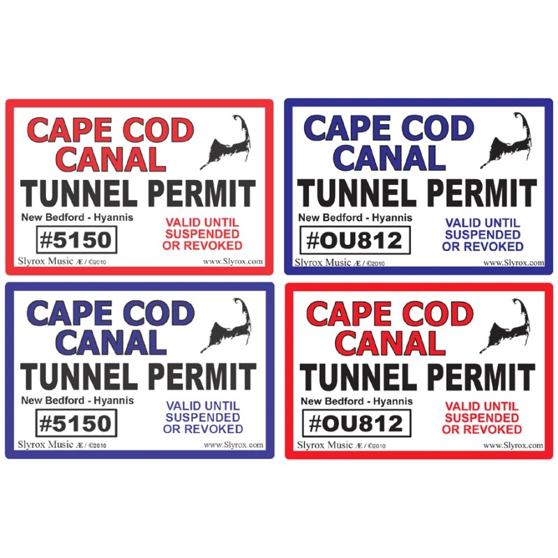 Slyrox Music Cape Cod Canal Tunnel Permit - 4.5''x 3''