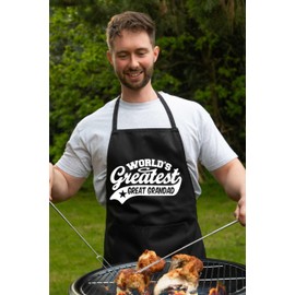 Print4U Apron Greatest Great Grandad Gift For Him Birthday Father's Day Present Blue