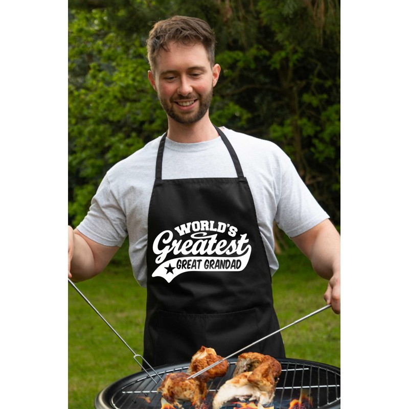 Print4U Apron Greatest Great Grandad Gift For Him Birthday Father's