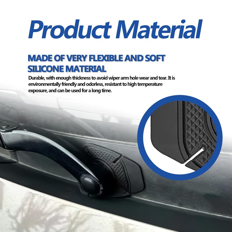 2PCS Car Wiper Hole Protective Cover, Silicone Wiper Arm Bottom