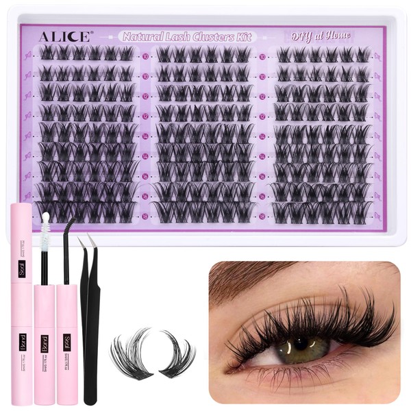 ALICE Wispy Lash Clusters Kit Natural Fluffy Lash Extension Kit