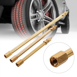 Akozon Brass Tyre Valve Extension, Car Tyre Valve Stem, Extension Rod, Car Pole Caps Extender, Straight Bore for RV Tyres, Trucks, Motorhomes, Trainers, Pickup (140 mm)